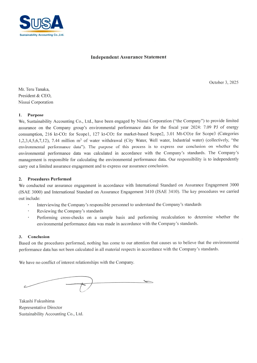 Independent Assurance Statement FY2024